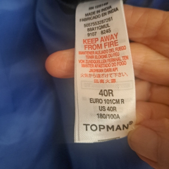 Mens Topman Cotton Floral Blazer. lined sz40R Excellent - Picture 6 of 10